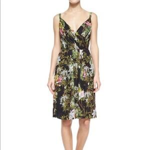 Isabel Marant Etoile Welby Black Floral Print Cotton Dress Size 36 US 4